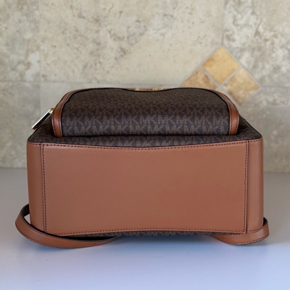 Michael Kors Jaycee Large Zip Pocket Backpack MK Brown - Picture 7 of 13